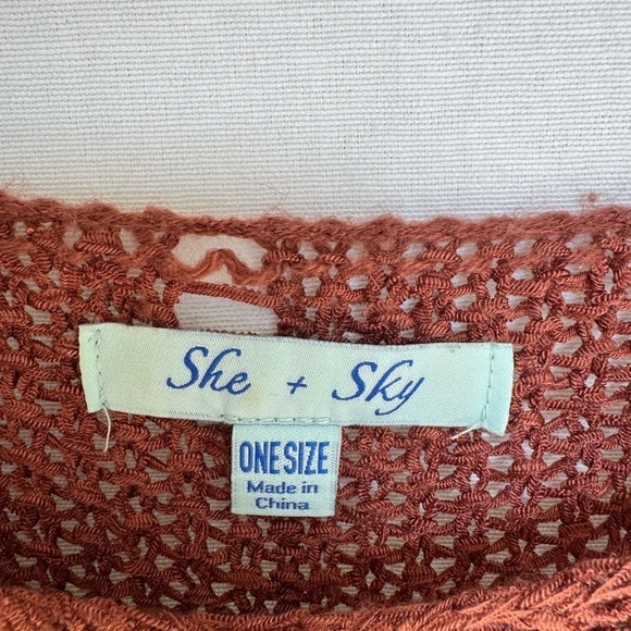 She + Sky burnt orange sweater - Picture 3 of 4